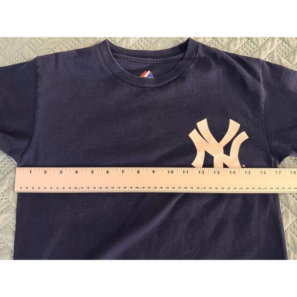 Majestic navy blue New York Yankees World Series Derek Jeter shirt size Medium - Picture 5 of 7